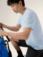 Arcteryx Camiseta Con Cuello Redondo Cormac Ss Hombre Alpine Blue (5)