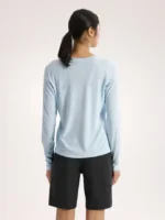 Arcteryx Camiseta Con Cuello Redondo Sunna LS Mujer Alpine Blue (2)