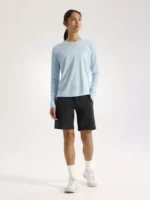 Arcteryx Camiseta Con Cuello Redondo Sunna LS Mujer Alpine Blue (3)