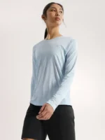 Arcteryx Camiseta Con Cuello Redondo Sunna LS Mujer Alpine Blue (4)