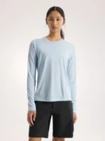 Arcteryx Camiseta Con Cuello Redondo Sunna LS Mujer Alpine Blue (5)