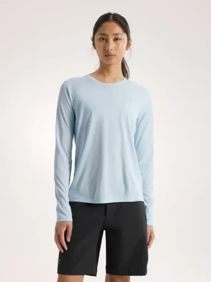 Arcteryx Camiseta Con Cuello Redondo Sunna LS Mujer Alpine Blue (5)