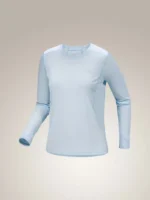 Arcteryx Camiseta Con Cuello Redondo Sunna LS Mujer Alpine Blue (6)