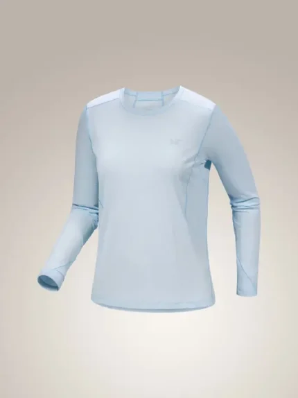 Arcteryx Camiseta Con Cuello Redondo Sunna LS Mujer Alpine Blue (6)
