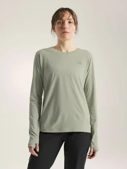 Arcteryx Camiseta Con Cuello Redondo Sunna LS Mujer Habitat (5)
