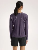 Arcteryx Camiseta Con Cuello Redondo Sunna LS Mujer Moondrop (2)