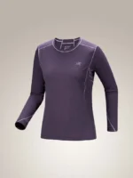 Arcteryx Camiseta Con Cuello Redondo Sunna LS Mujer Moondrop (6)