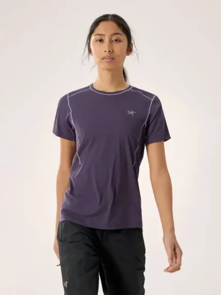 Arcteryx Camiseta Con Cuello Redondo Sunna Ss Mujer Moondrop (5)