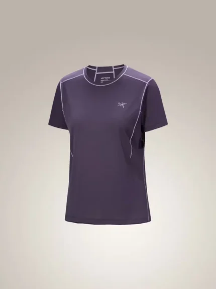 Arcteryx Camiseta Con Cuello Redondo Sunna Ss Mujer Moondrop (6)