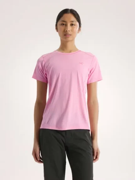 Arcteryx Camiseta Con Cuello Redondo Sunna Ss Mujer Pineberry (5)