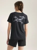 Arcteryx Camiseta Con Cuello Redondo Sunna Ss Speed Bird Mujer Black (2)