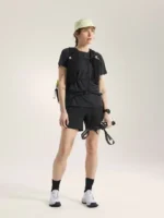 Arcteryx Camiseta Con Cuello Redondo Sunna Ss Speed Bird Mujer Black (3)