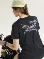 Arcteryx Camiseta Con Cuello Redondo Sunna Ss Speed Bird Mujer Black (4)