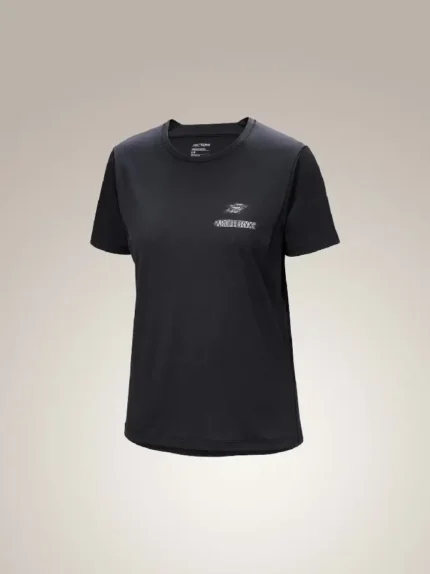 Arcteryx Camiseta Con Cuello Redondo Sunna Ss Speed Bird Mujer Black (6)
