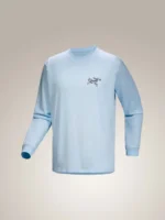 Arcteryx Camiseta Manga Larga Kragg SL Cotton Archaeopteryx Mosaico Hombre Alpine Blue Moondrop (1)