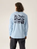Arcteryx Camiseta Manga Larga Kragg SL Cotton Archaeopteryx Mosaico Hombre Alpine Blue Moondrop (3)