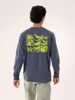 Arcteryx Camiseta Manga Larga Kragg SL Cotton Archaeopteryx Mosaico Hombre Dk Stratus Euphoria (2)