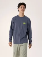 Arcteryx Camiseta Manga Larga Kragg SL Cotton Archaeopteryx Mosaico Hombre Dk Stratus Euphoria (5)